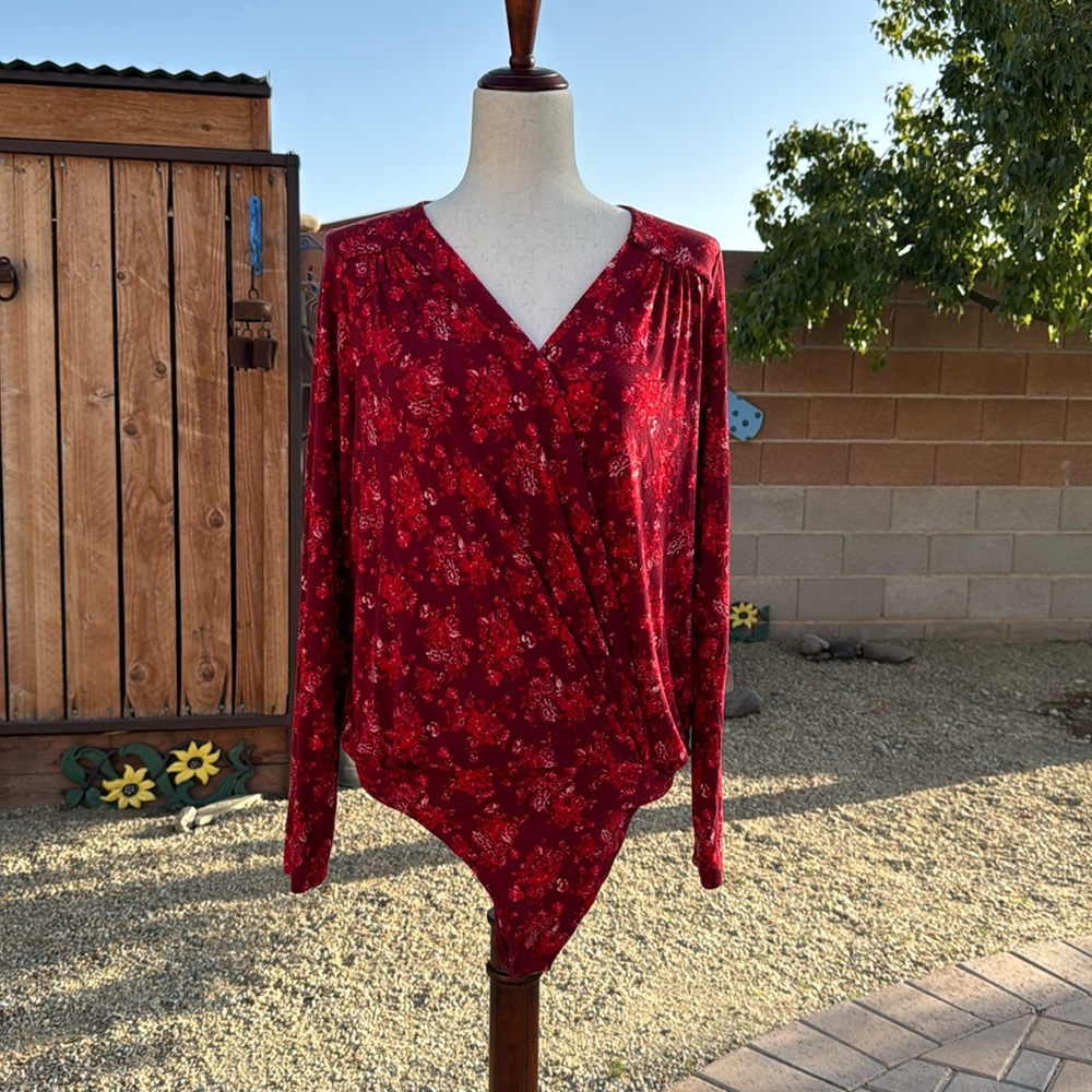 Free People Long Sleeve Body Suit Size XL